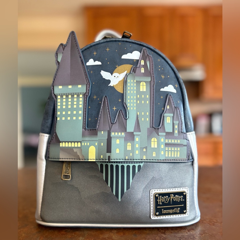 Harry Potter Loungefly Hogwarts and Hedwig Mini Backpack